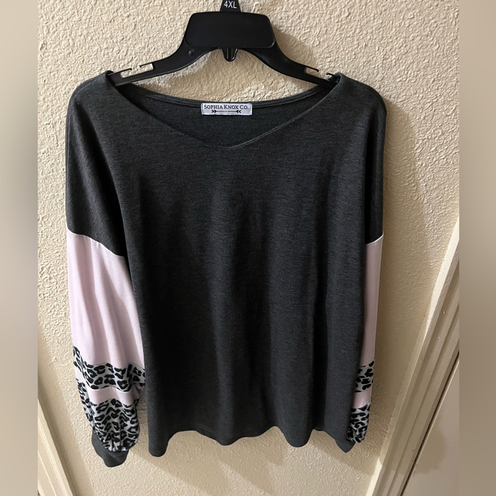 Sophia Knox 2x long sleeve blouse